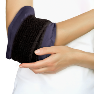 Reusable hot or cold gel compress with strap