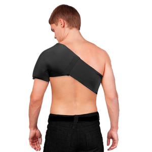 Reusable hot or cold compression gel shoulder wrap